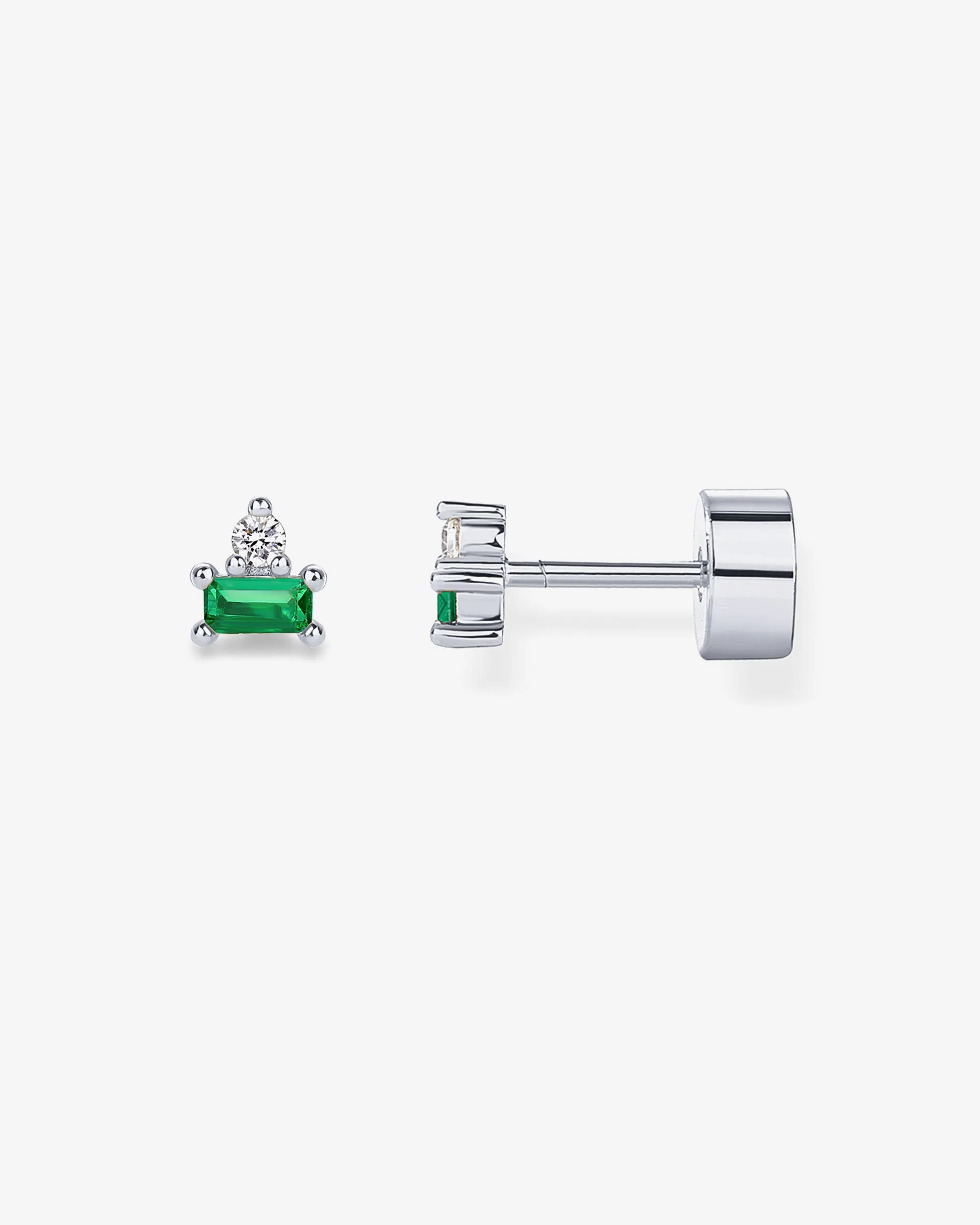 Two-Tone Gemstone Studs