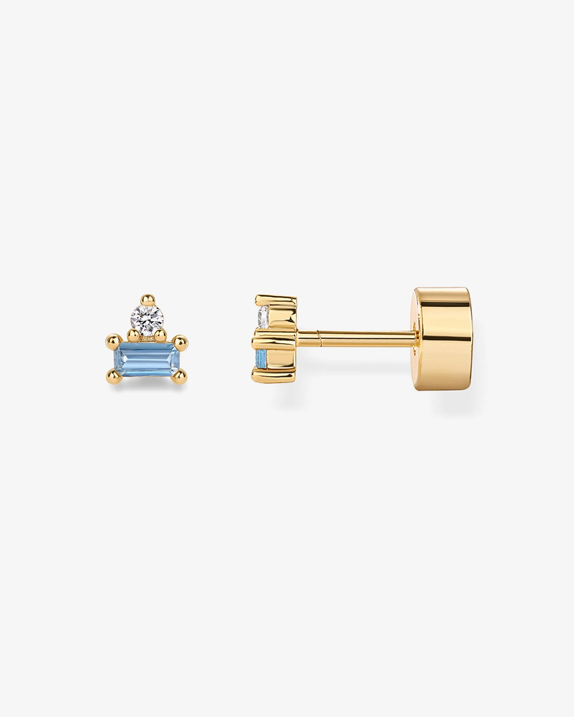 Two-Tone Gemstone Studs