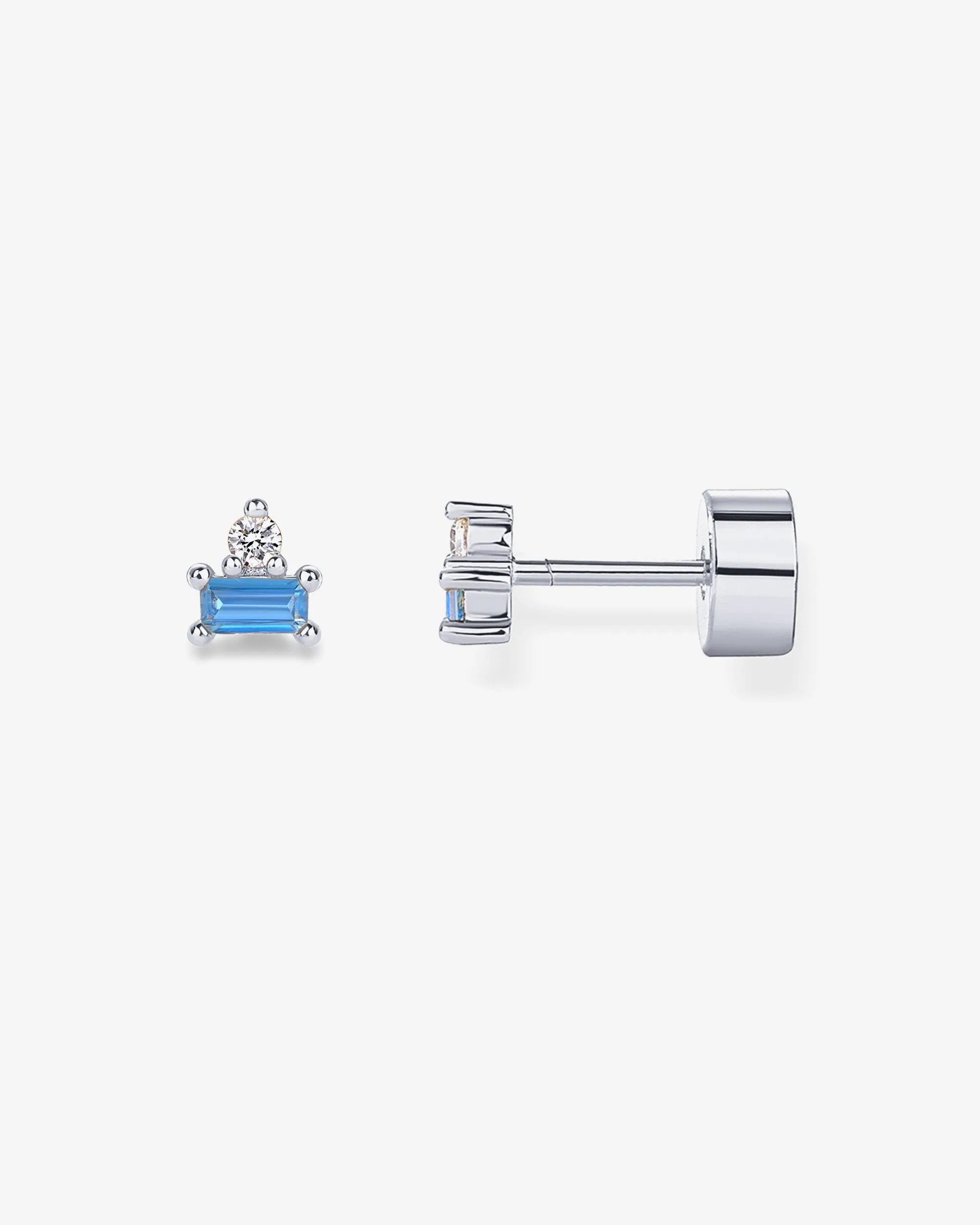 Two-Tone Gemstone Studs