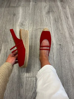 Unisa - Clayton Red Wedge Espadrille
