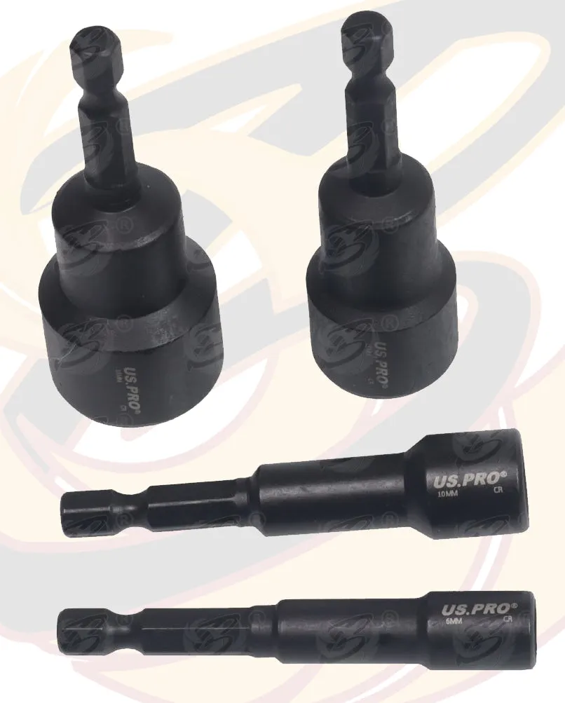US PRO 14PCS MAGNETIC IMPACT NUT DRIVERS / RUNNERS ( 6MM - 19MM )