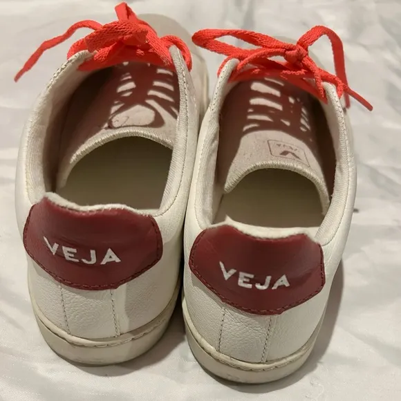 Veja Esplar Lace Up Sneaker Big Kids White Metallic Rose Neon Pink