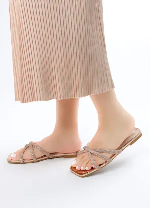 Viny - Women's Cross Bling Flat Sandals