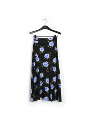 Wide midi skirt