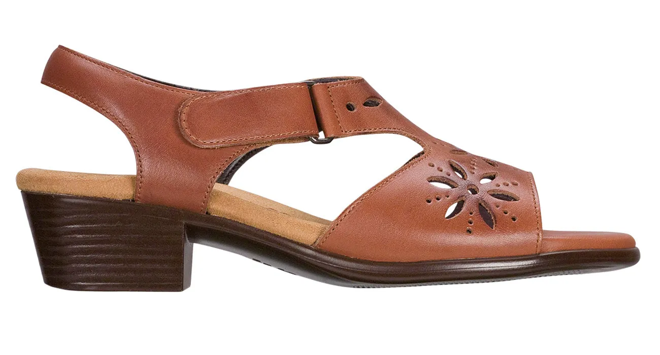 Women's Sunburst Heel Strap Sandal in Chestnut