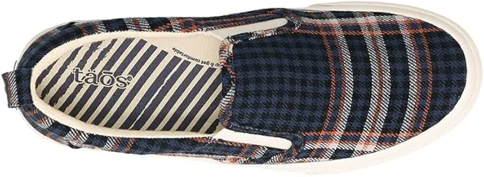 Women's Taos Rubber Soul Slip-On Women's Sneaker - Blue Plaid