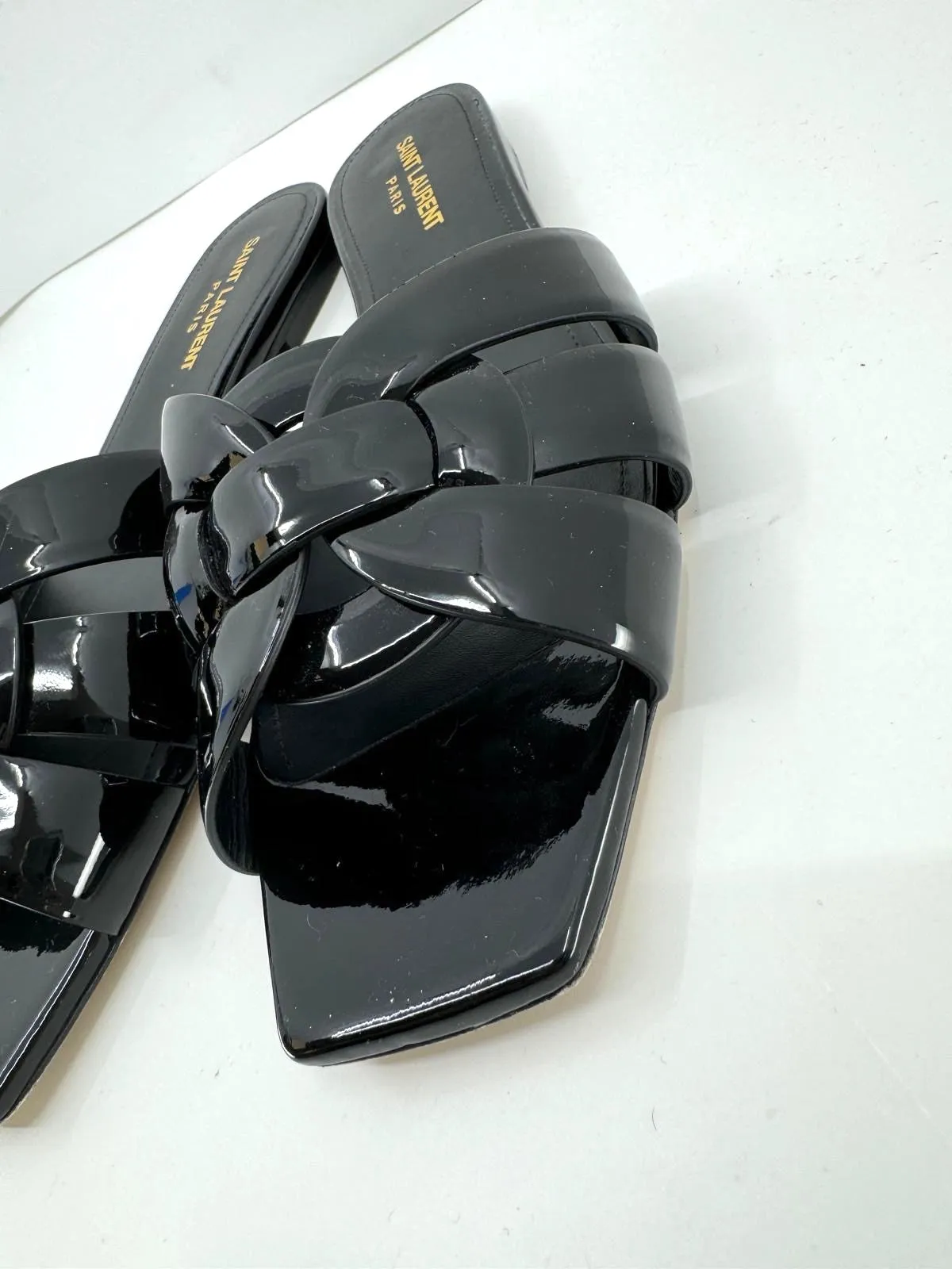 YVES SAINT LAURENT TRIBUTE NU PIEDS SANDALS MULES