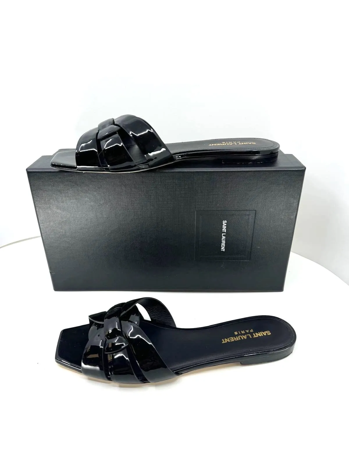 YVES SAINT LAURENT TRIBUTE NU PIEDS SANDALS MULES