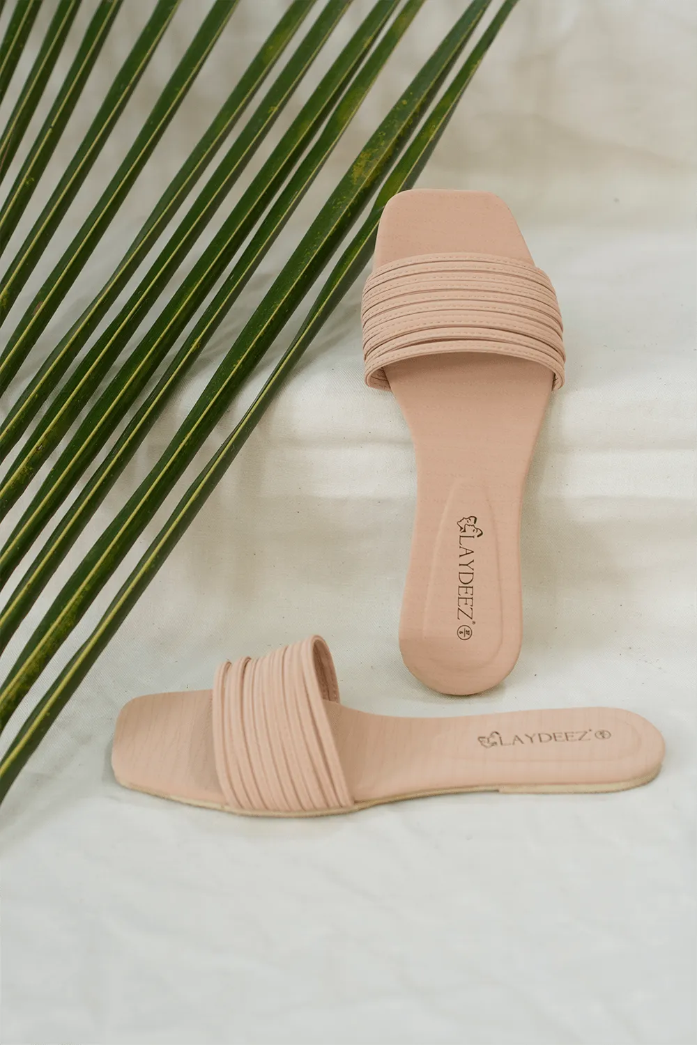 Zara Multi Strap Square Toe Sliders