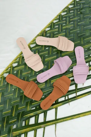 Zara Multi Strap Square Toe Sliders