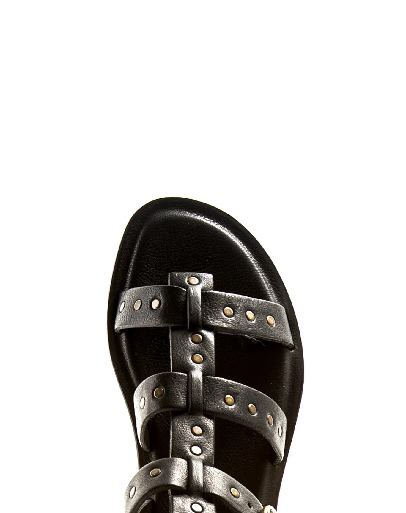 ZENS Black Leather Sandals
